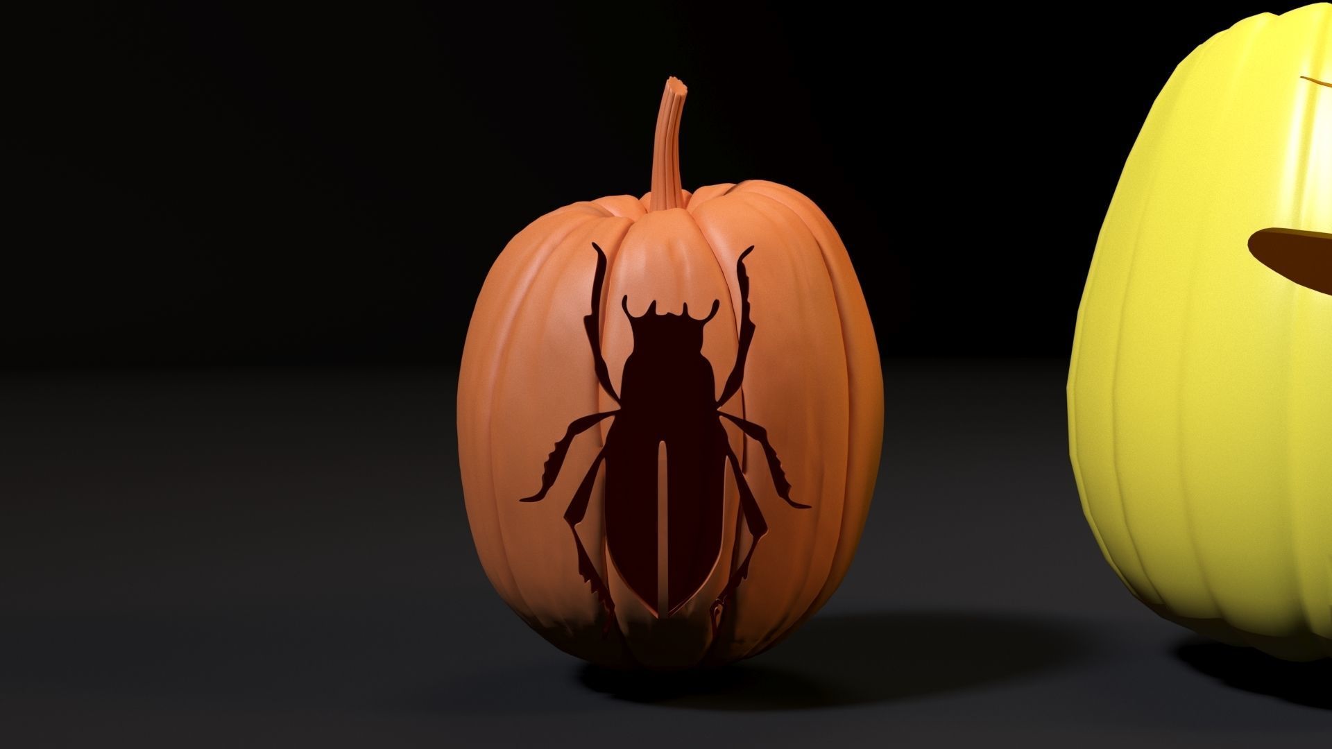 Set of Halloween pumpkins 3D print model_15