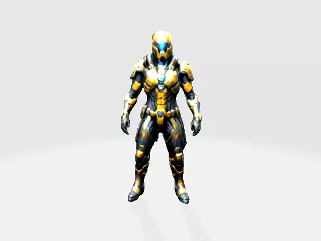 Cyber Sentinel - Futuristic Warrior 3D Model  3D model_0