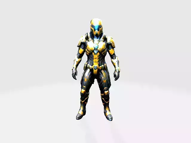 Cyber Sentinel - Futuristic Warrior 3D Model 