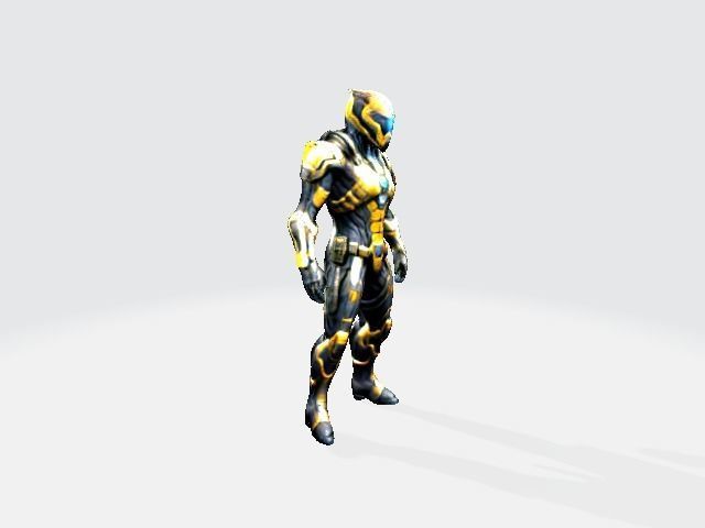 Cyber Sentinel - Futuristic Warrior 3D Model  3D model_2