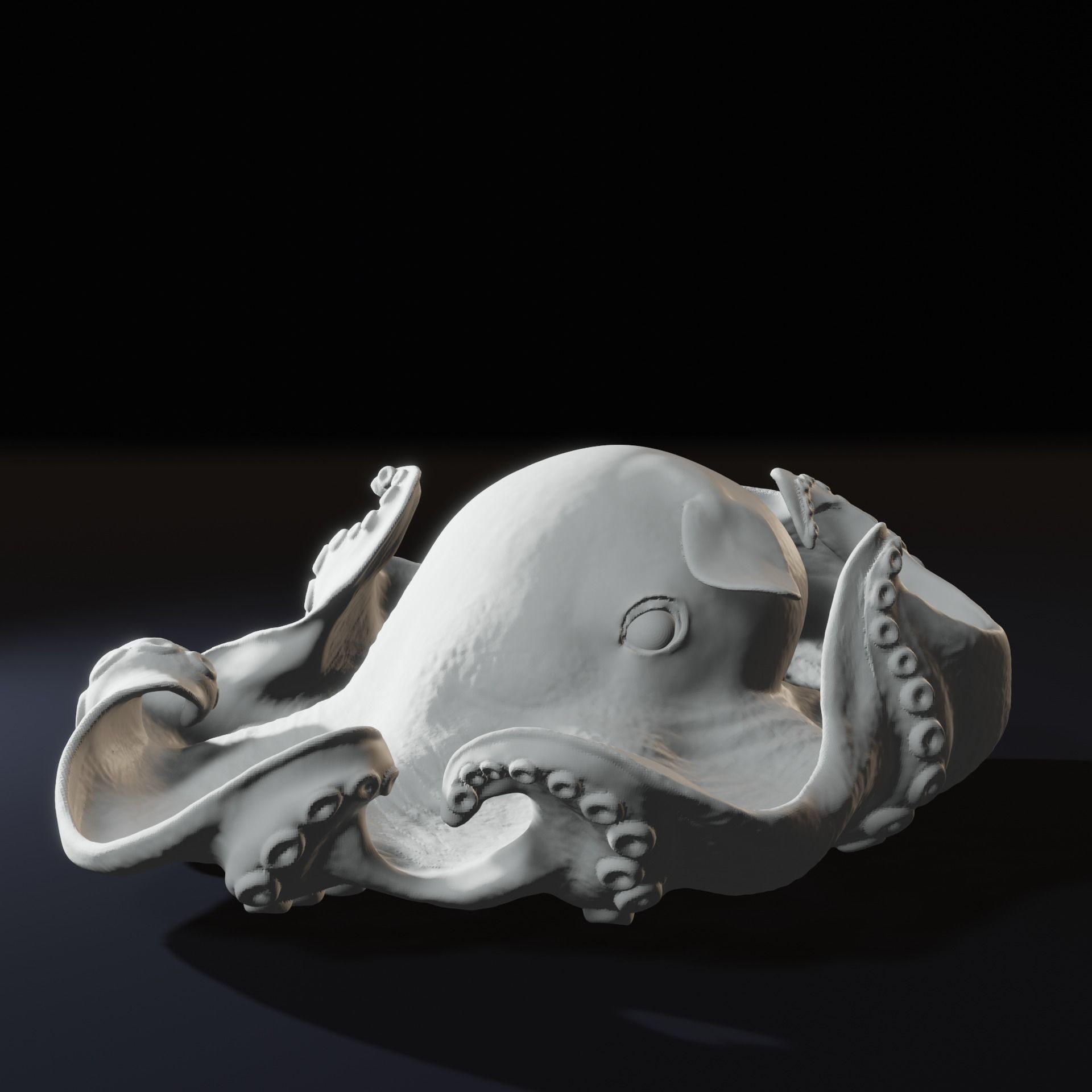 Flap jack Octopus Umbrella and Adorabilis 3D Print Model 3D print model_1