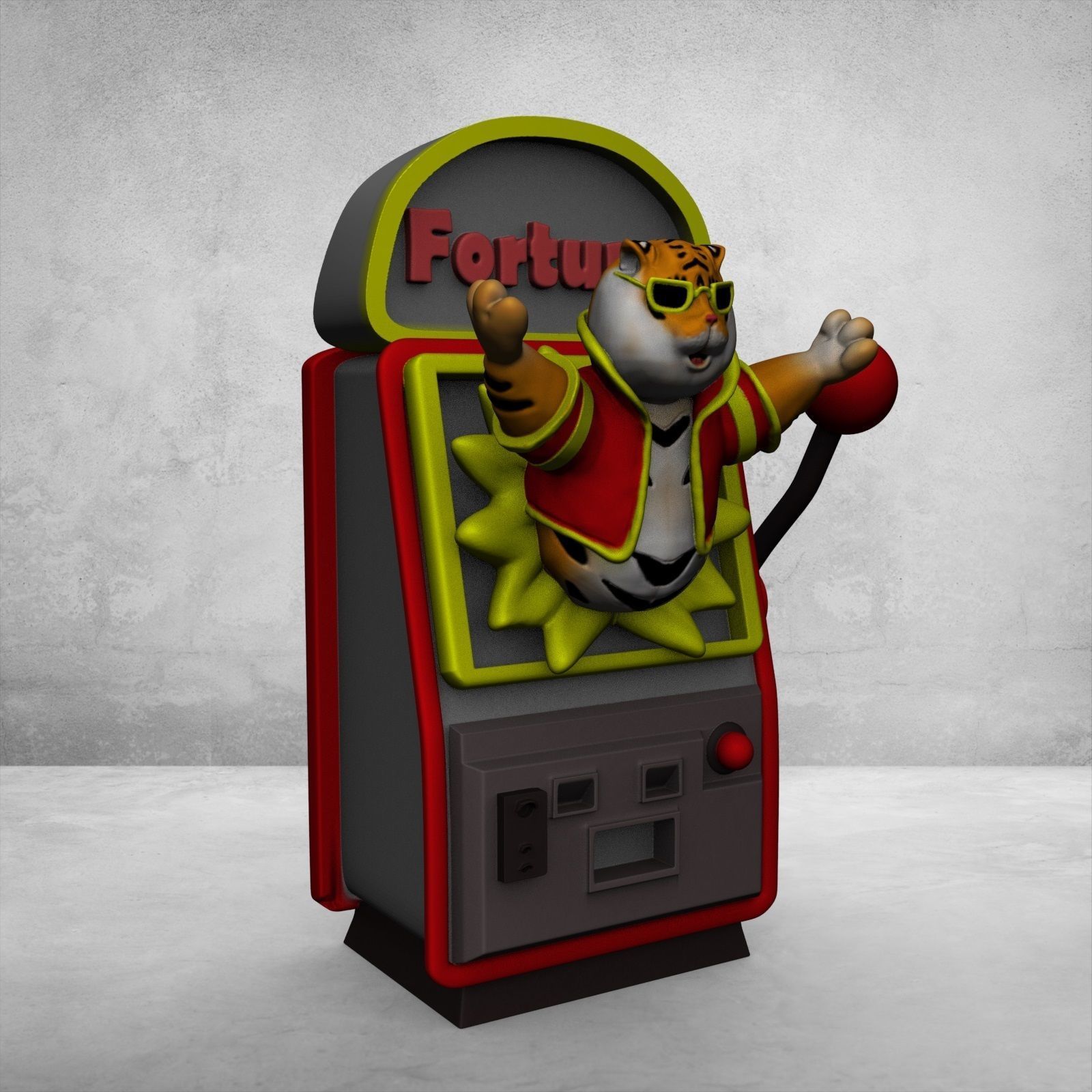 Fortune Tiger Slot Machine 3D print model_2