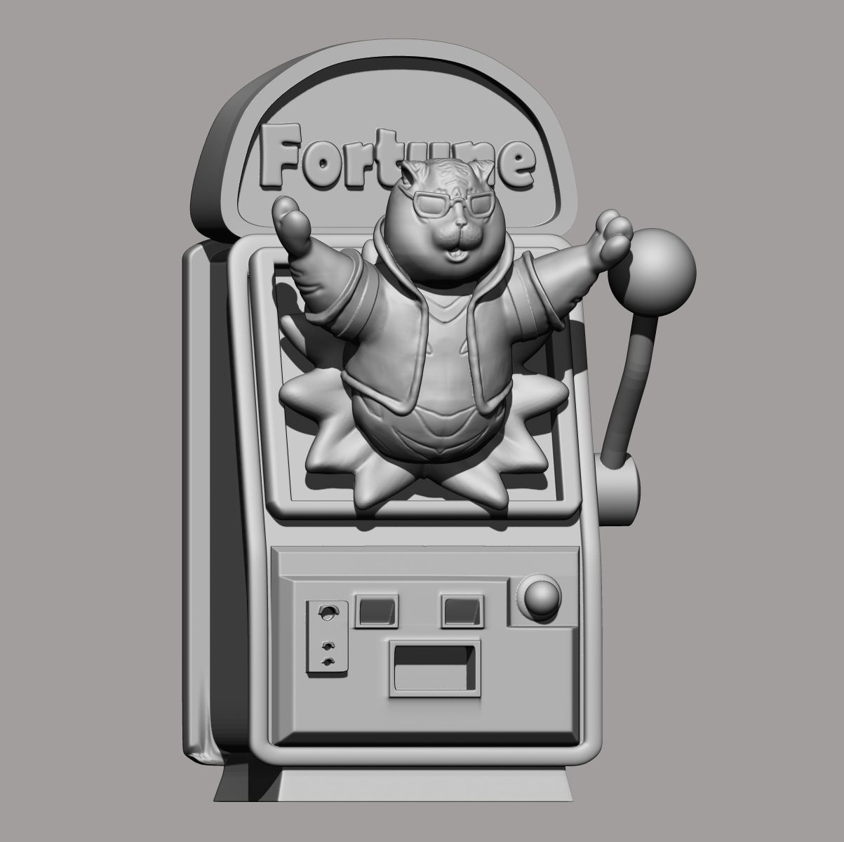 Fortune Tiger Slot Machine 3D print model_7