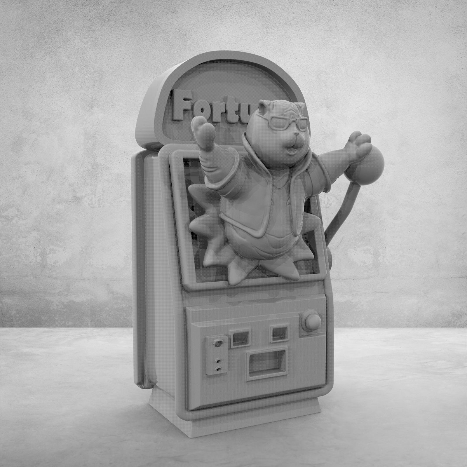 Fortune Tiger Slot Machine 3D print model_3