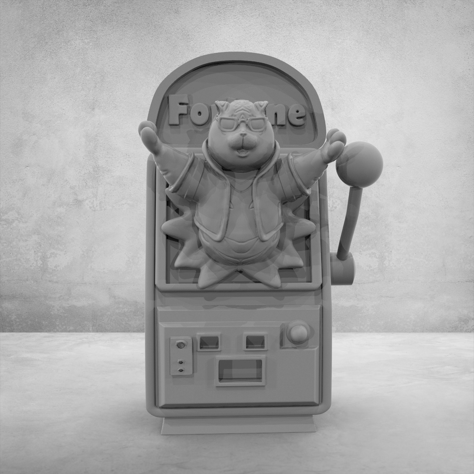 Fortune Tiger Slot Machine 3D print model_1