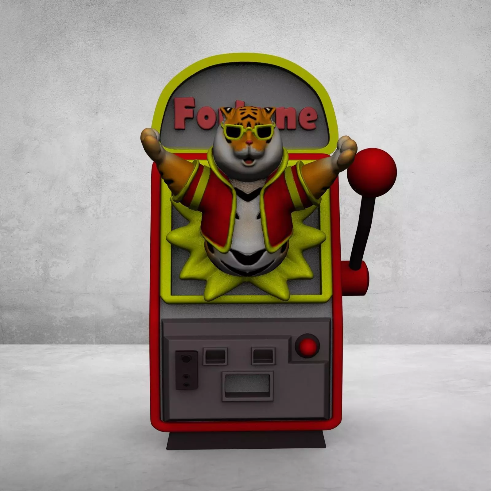Fortune Tiger Slot Machine 3D print model_0