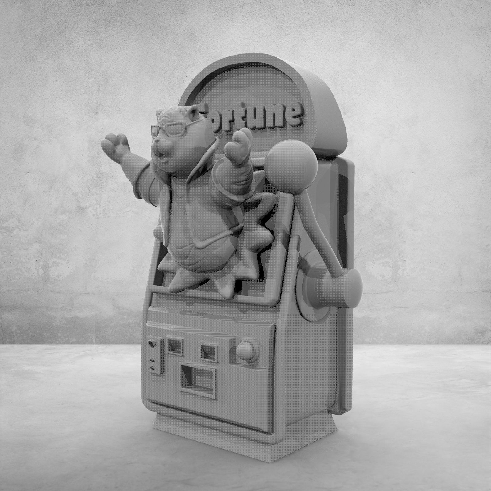 Fortune Tiger Slot Machine 3D print model_5