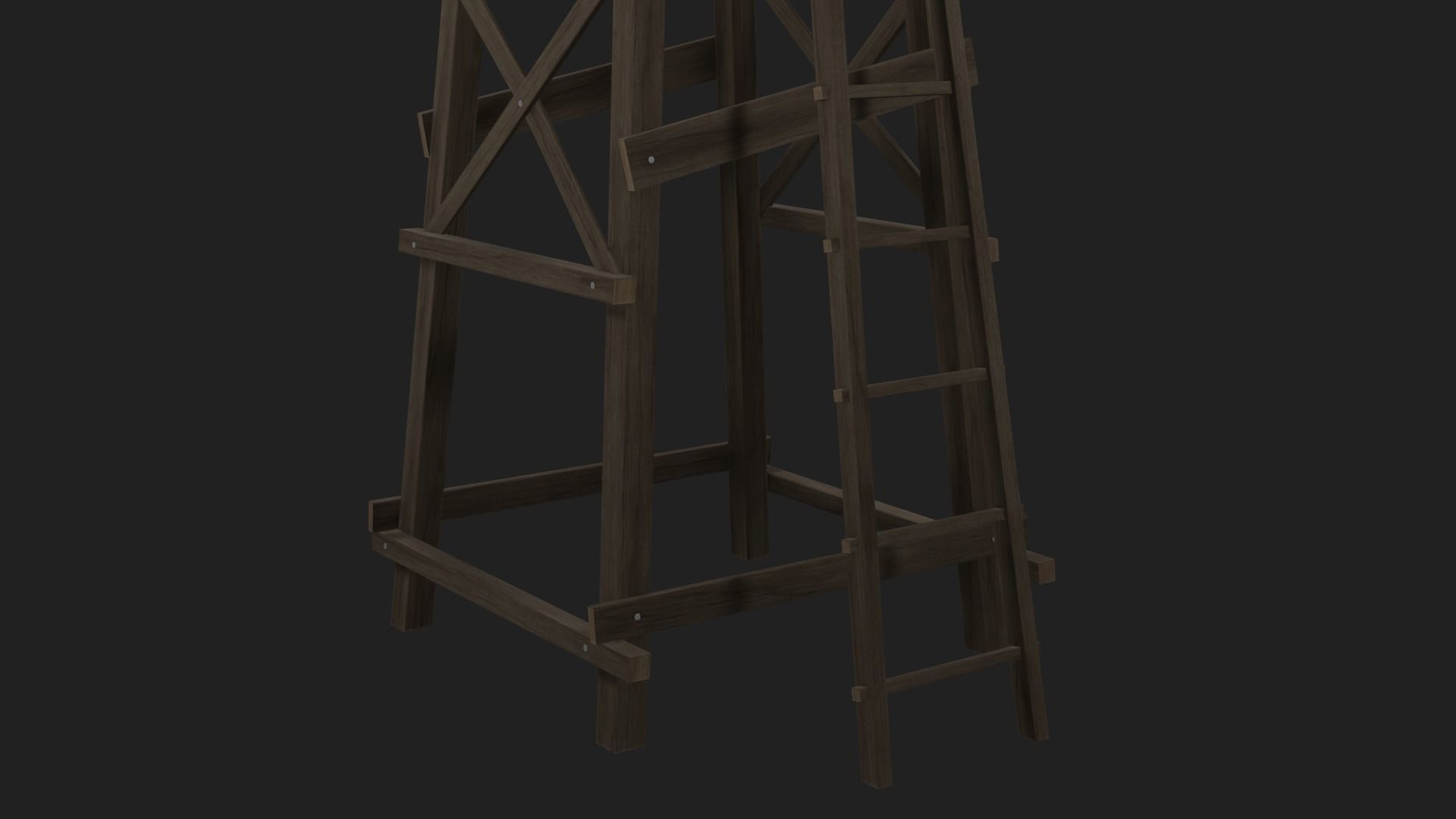 Water Tank Low-poly 3D model_4