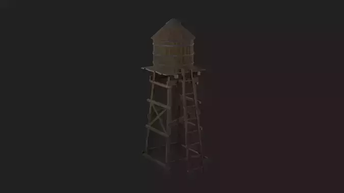 Water Tank Low-poly 3D model