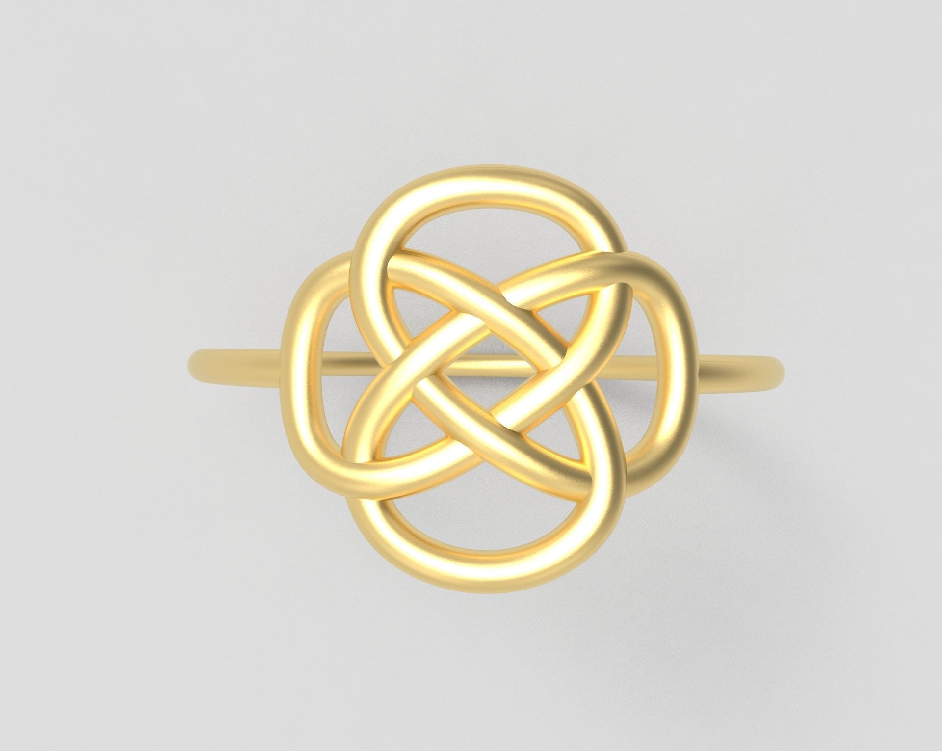 Celtic Knot Minimalist Ring 3D print model_2