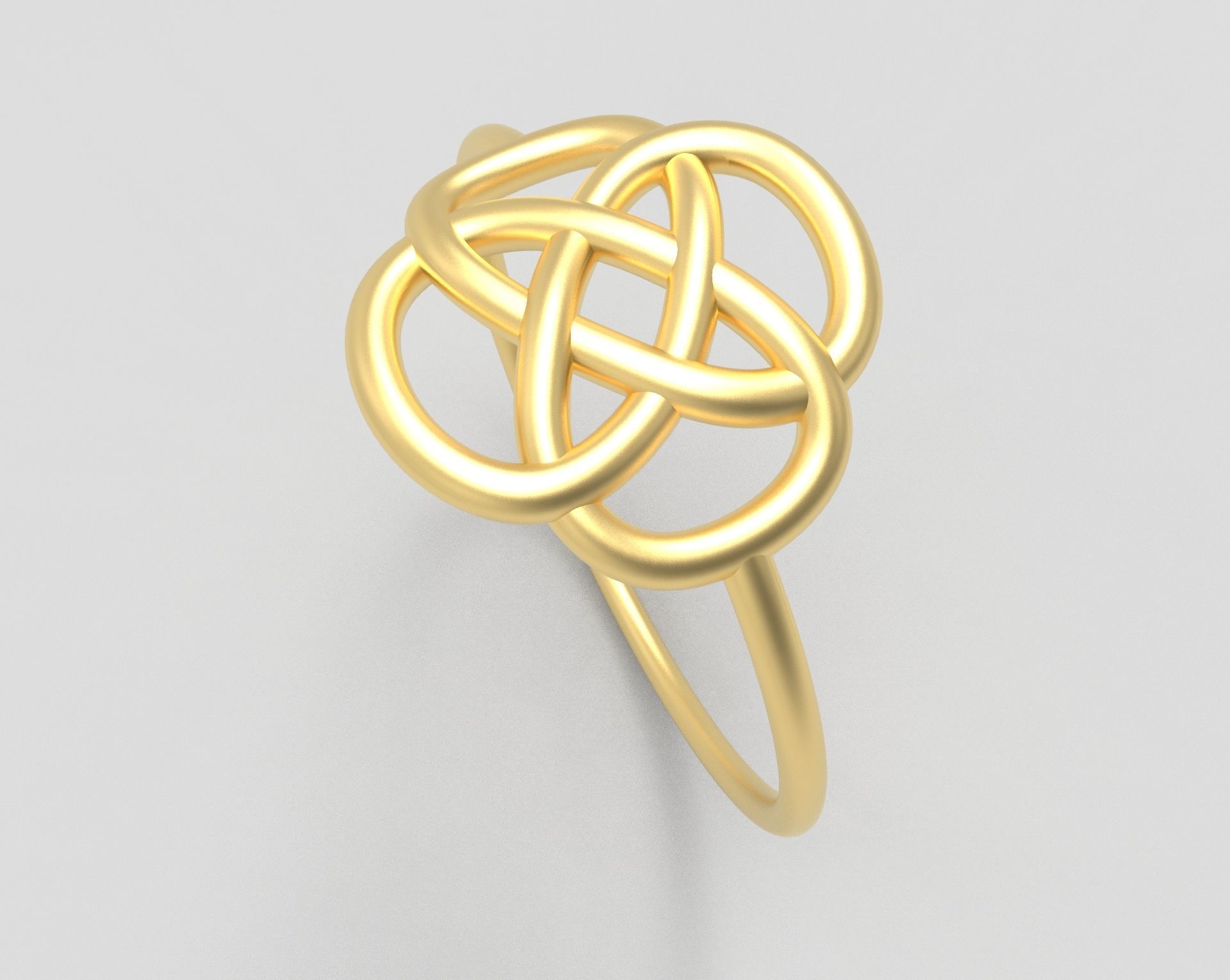 Celtic Knot Minimalist Ring 3D print model_1