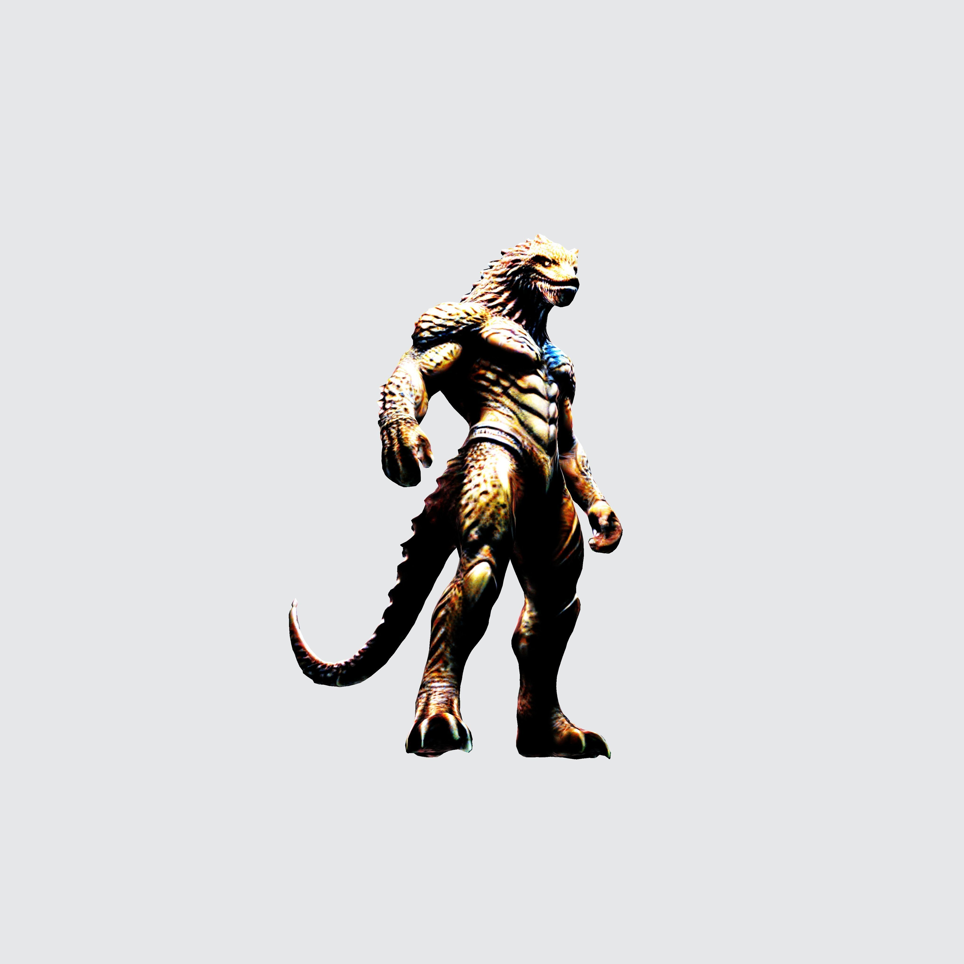 Mystical Humanoid Dragon 3D Model 3D model_4