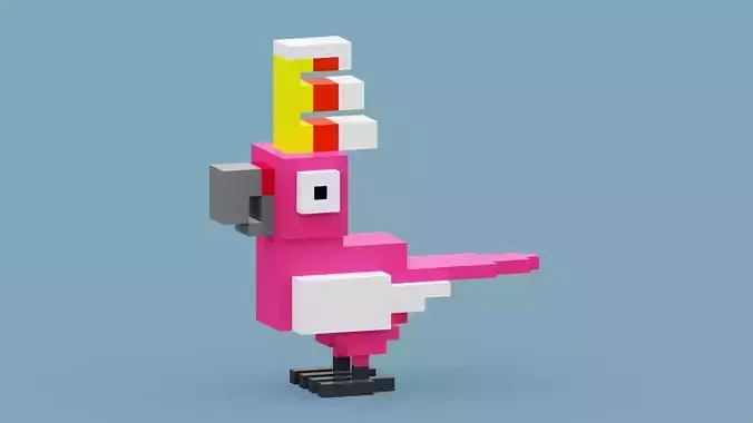 Voxel Pink Cockatoo