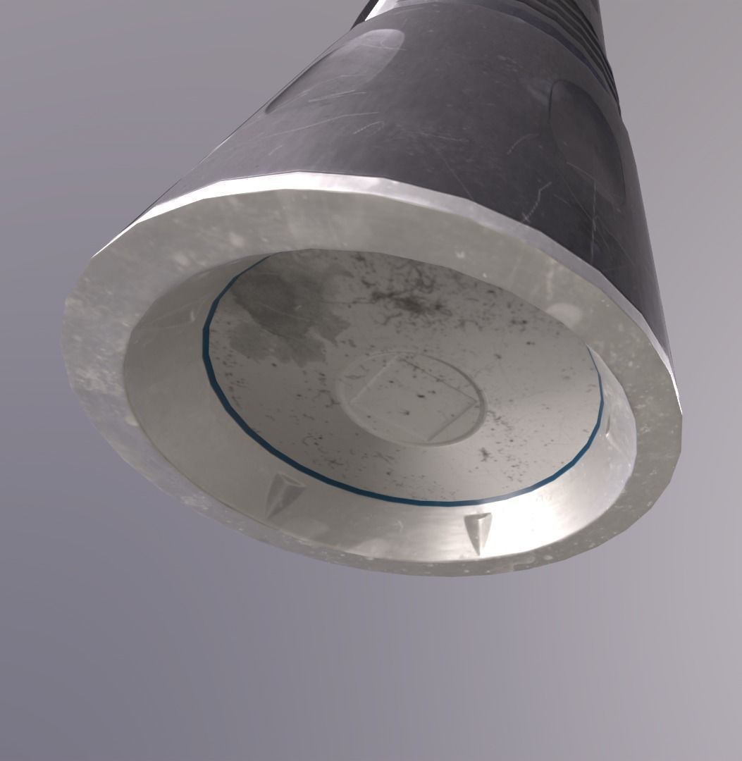 Modern flashlight PBR Low-poly 3D model_8