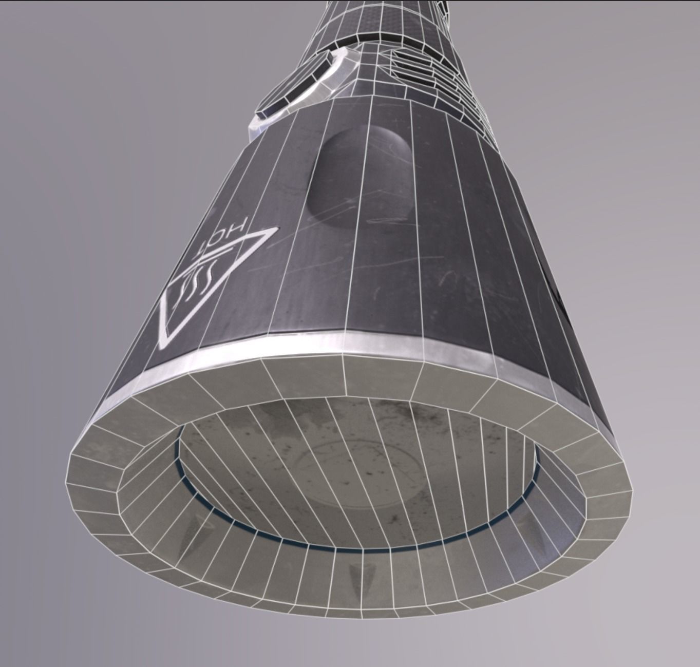 Modern flashlight PBR Low-poly 3D model_9