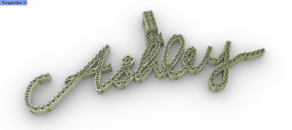 CURSIVE ASHLEY DIAMOND NAME PENDANT JEWELRY 3D print model_6
