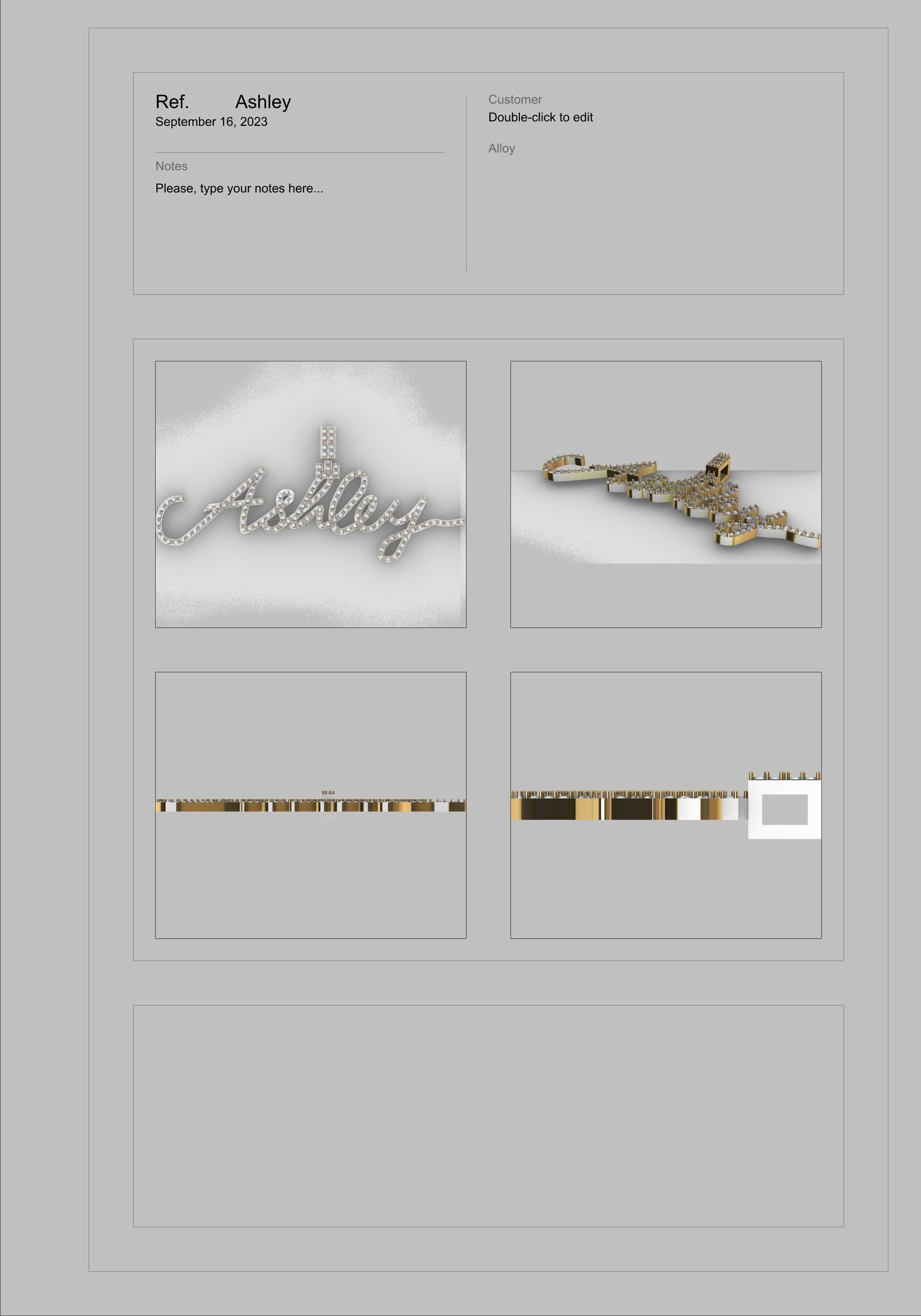 CURSIVE ASHLEY DIAMOND NAME PENDANT JEWELRY 3D print model_7