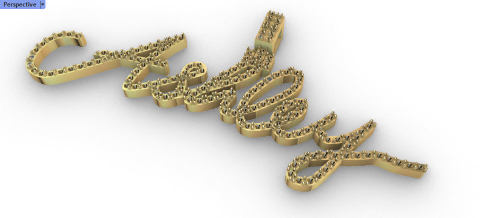 CURSIVE ASHLEY DIAMOND NAME PENDANT JEWELRY 3D print model_13