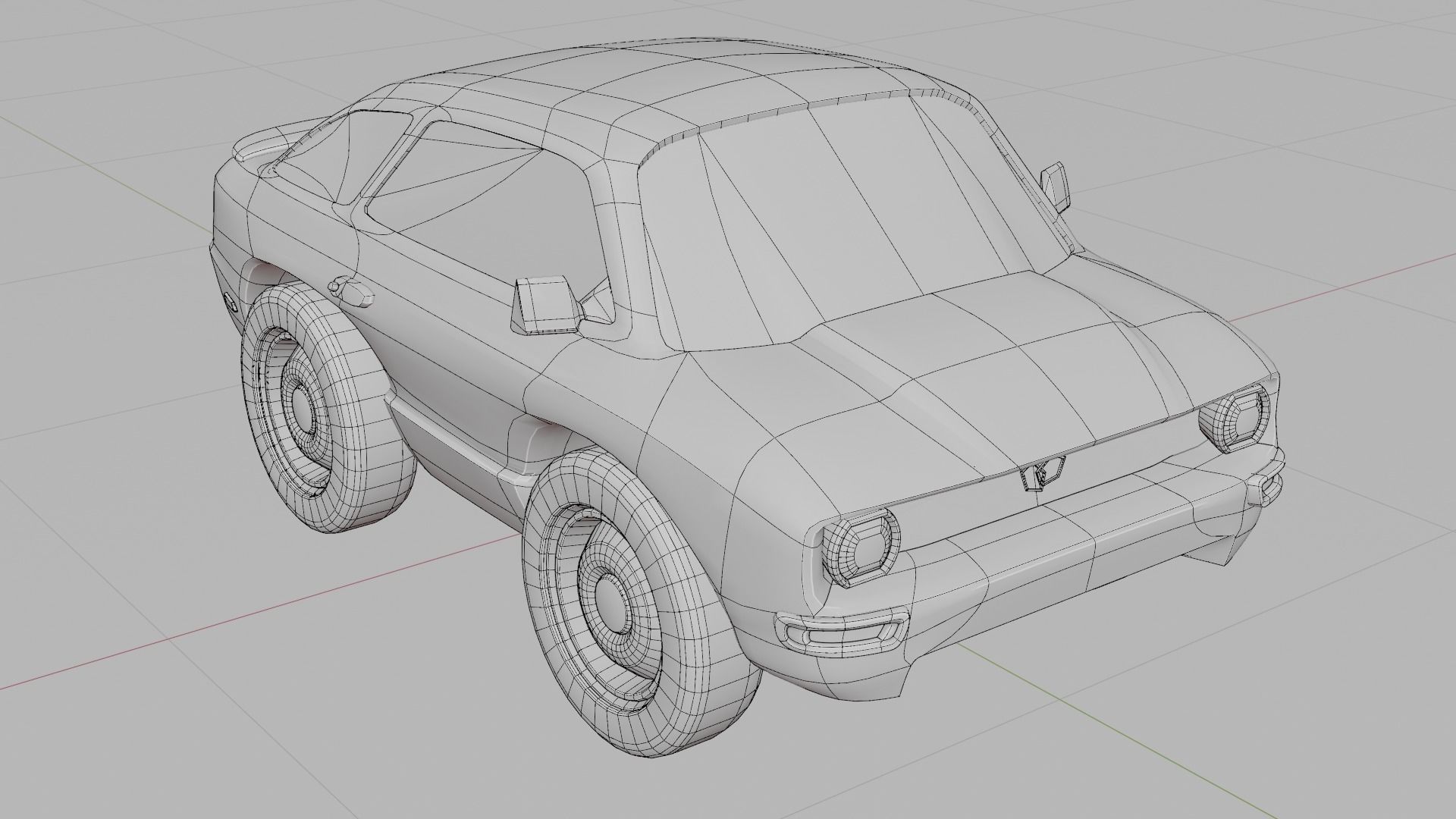 Cartoon toy vehicles Low-poly 3D model_13