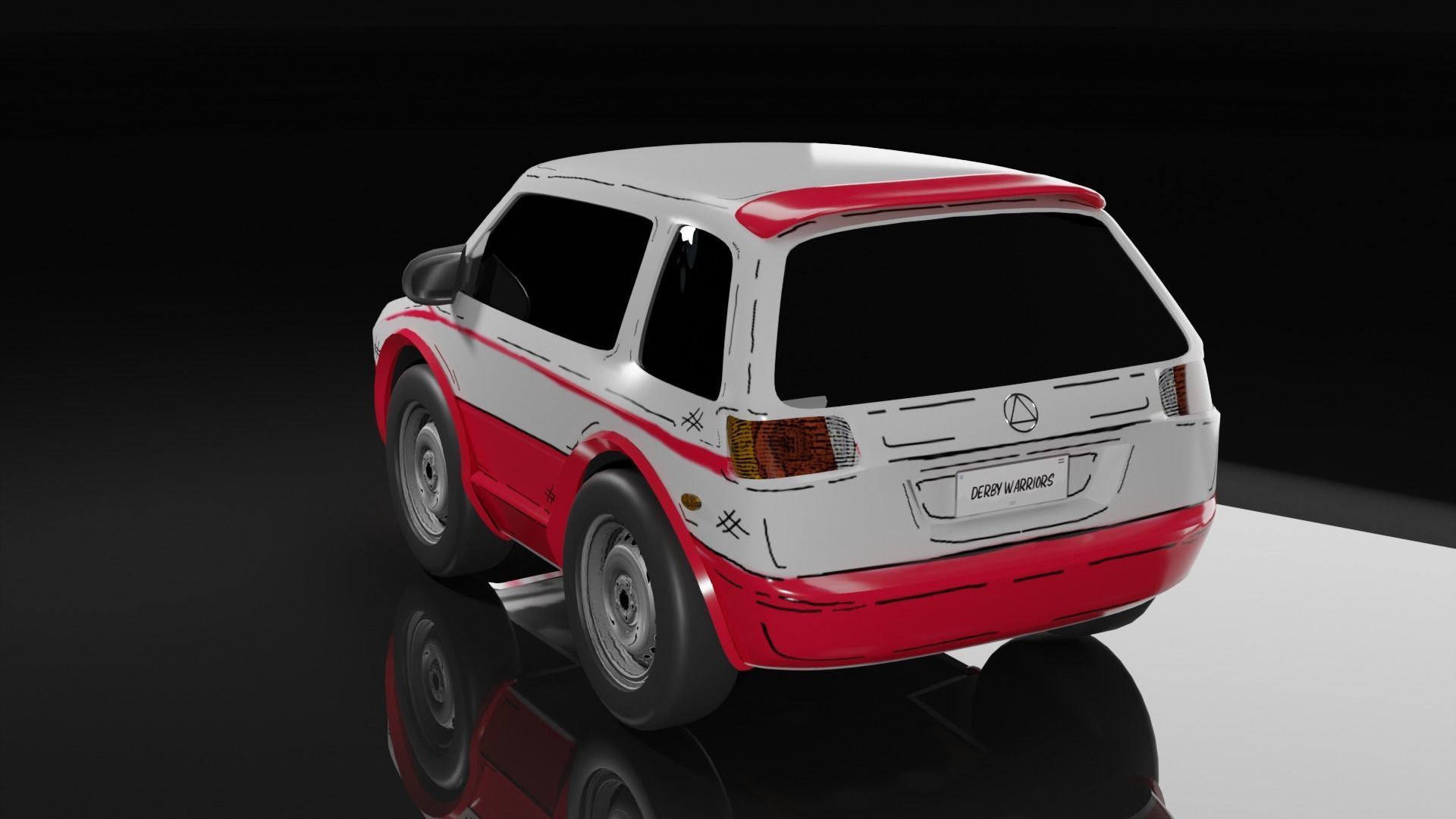 Cartoon toy vehicles Low-poly 3D model_9