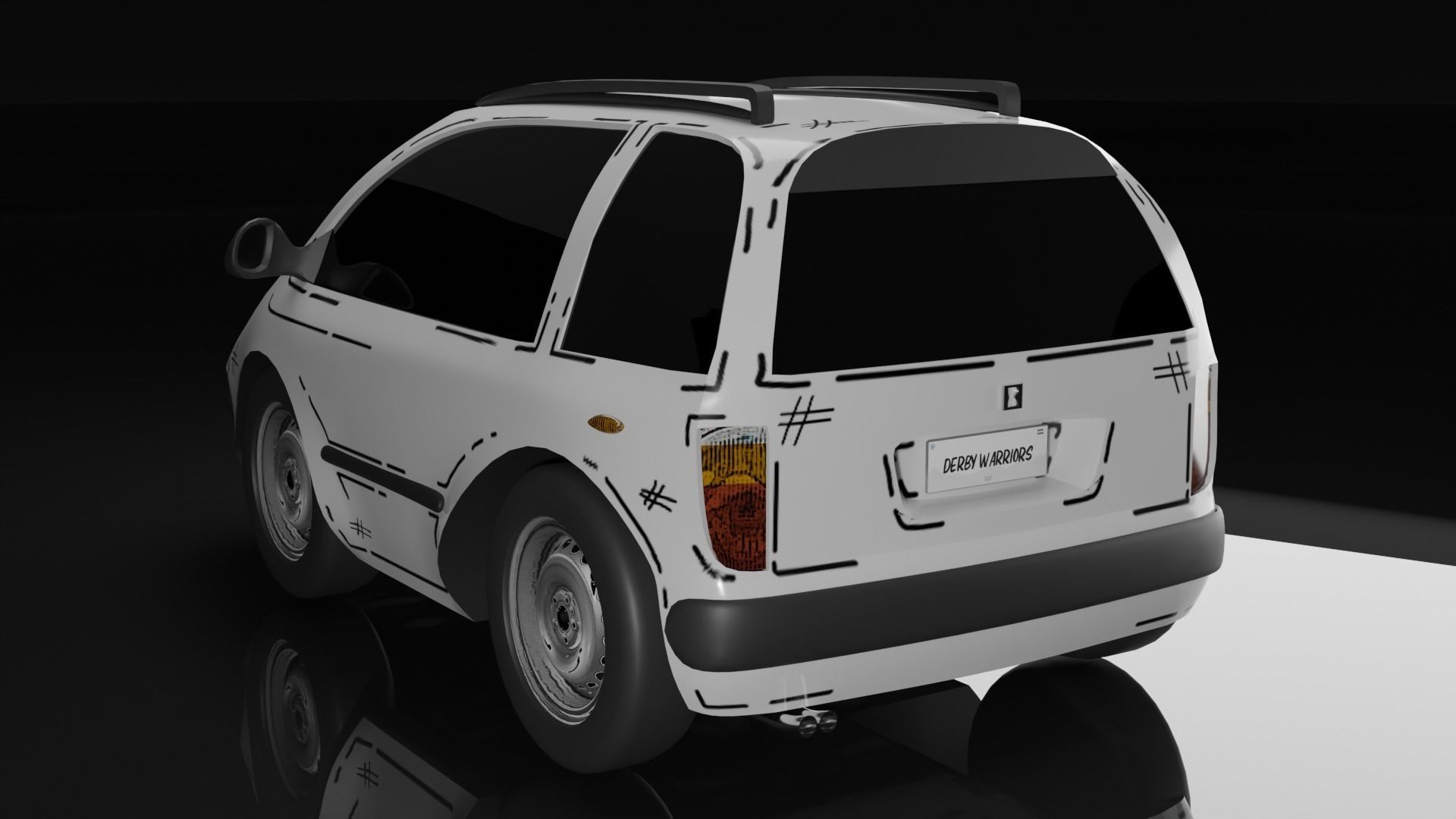 Cartoon toy vehicles Low-poly 3D model_5