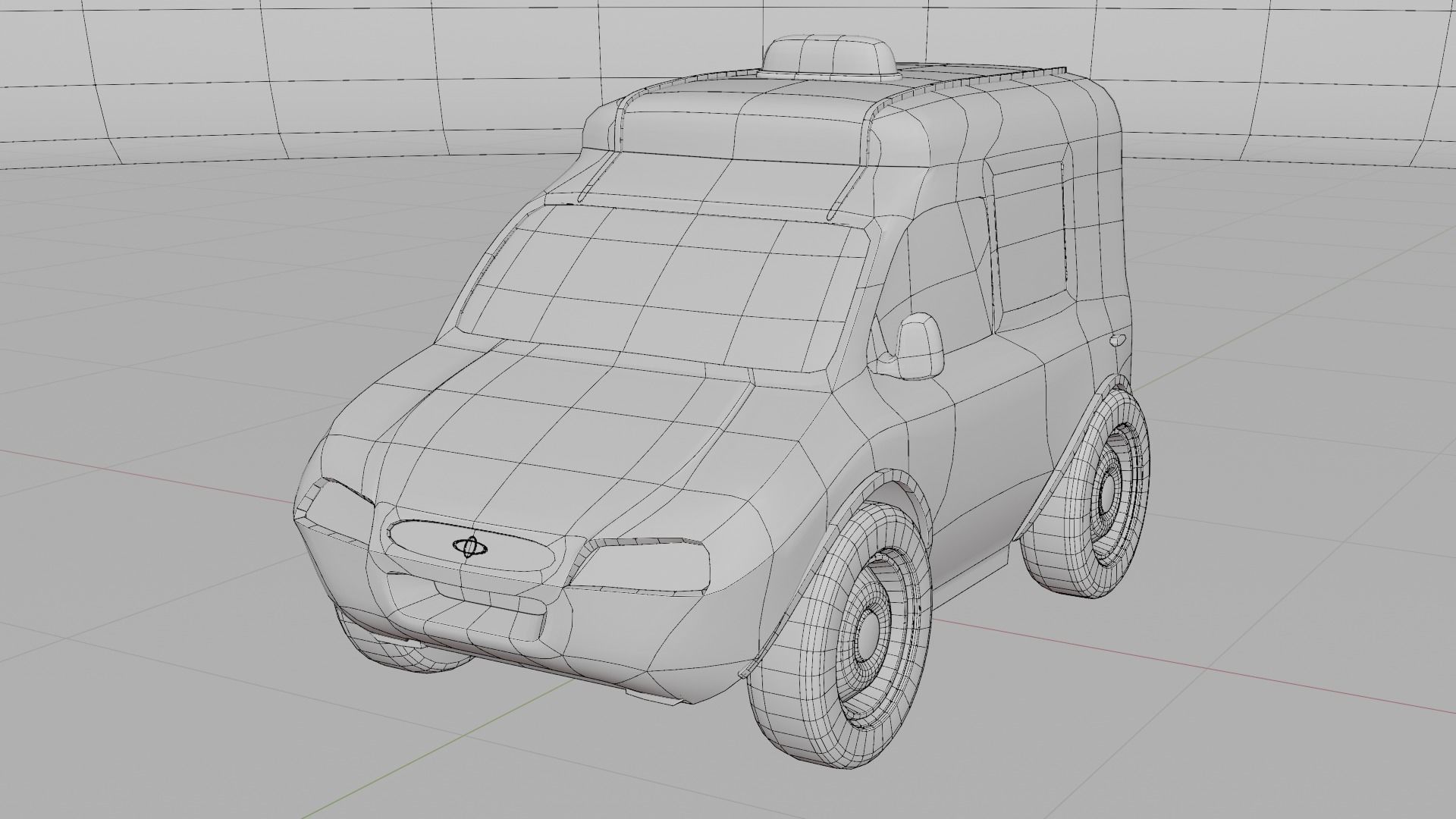 Cartoon toy vehicles Low-poly 3D model_16