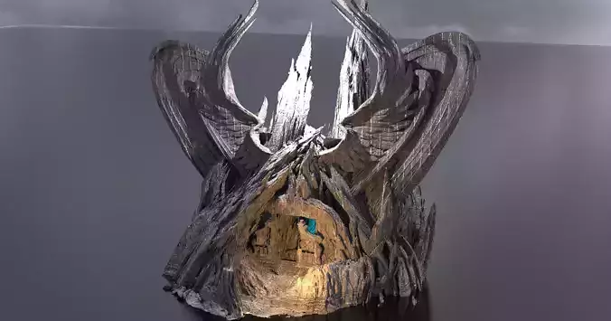 Curved Nephilim Fallen Fortress castle