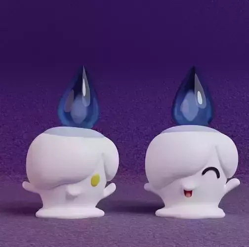 Pokemon - Litwick with 2 poses 3D print model