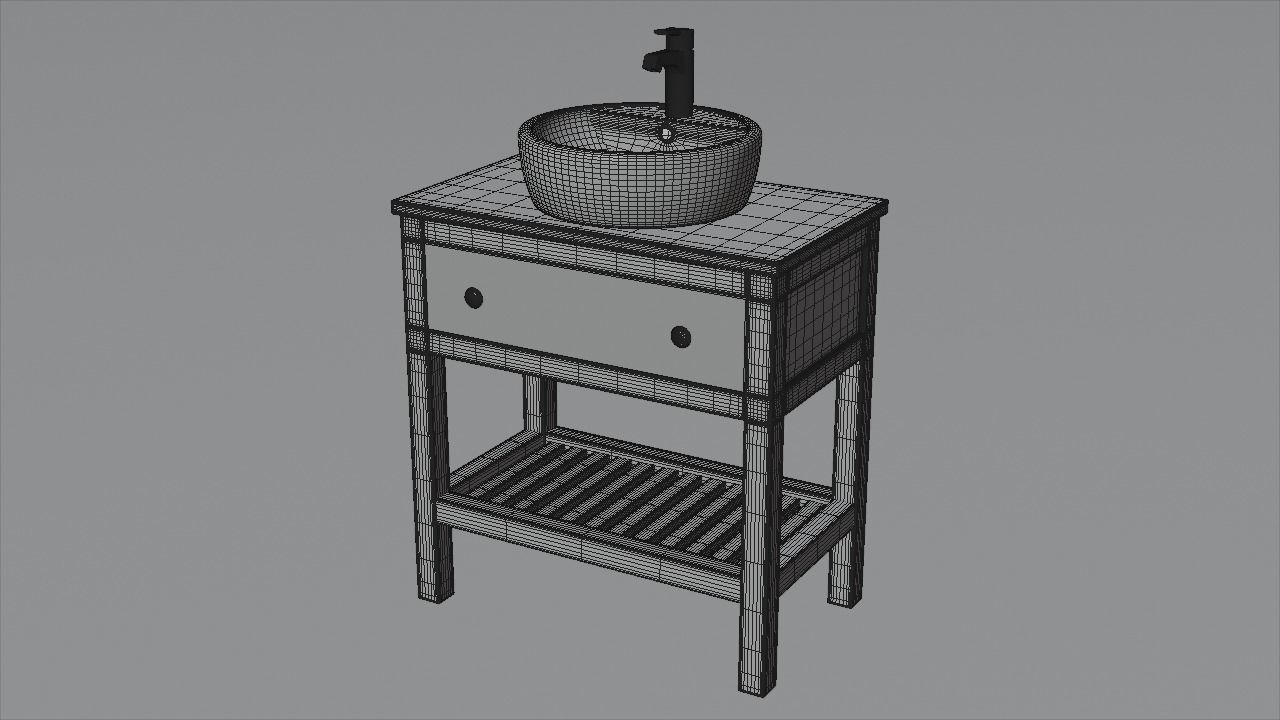 Sink cabinet 3D model_7
