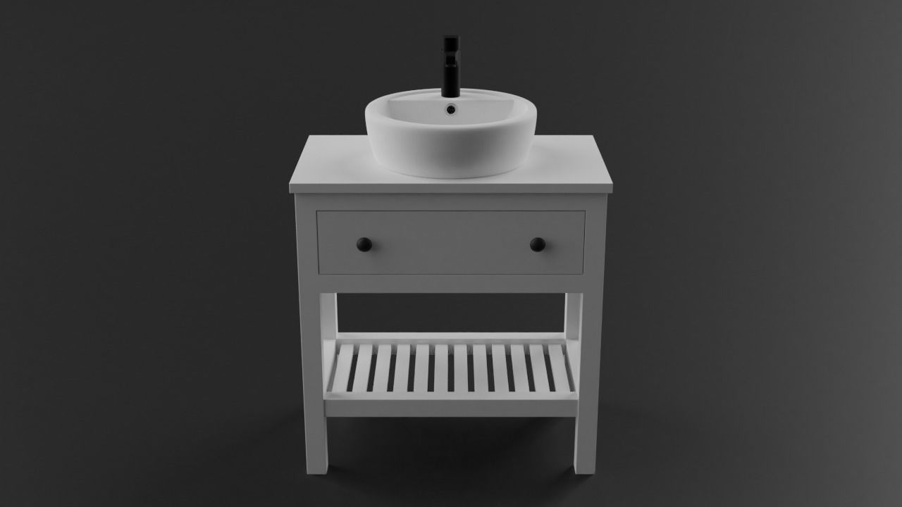 Sink cabinet 3D model_3