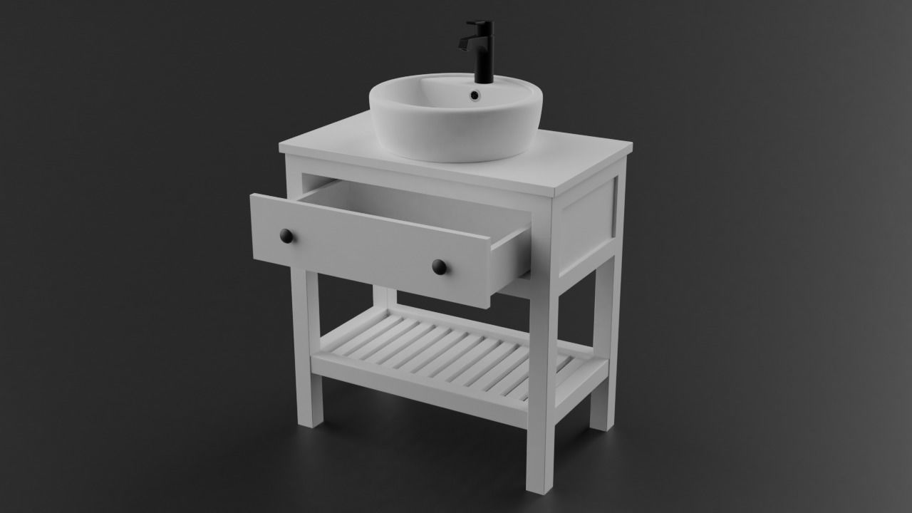 Sink cabinet 3D model_1
