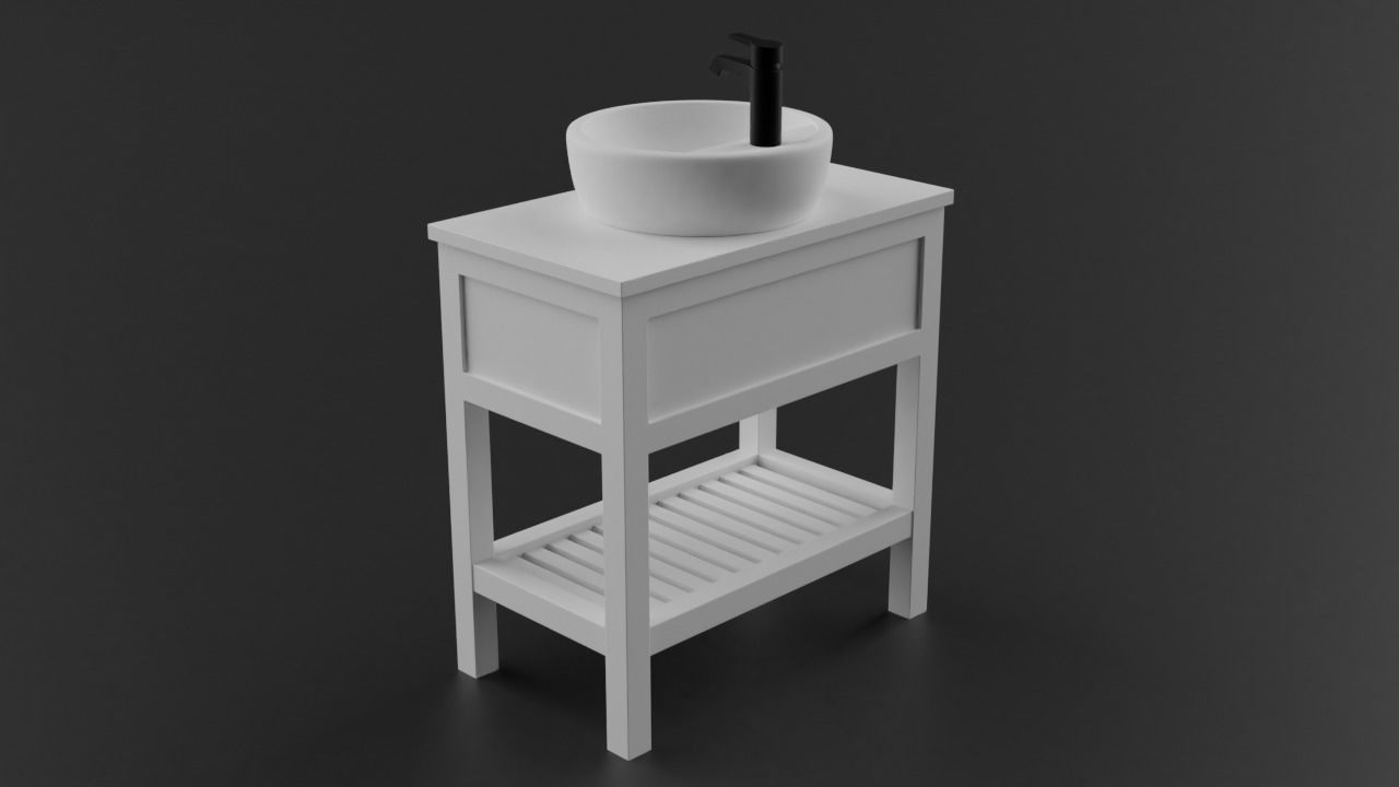 Sink cabinet 3D model_5