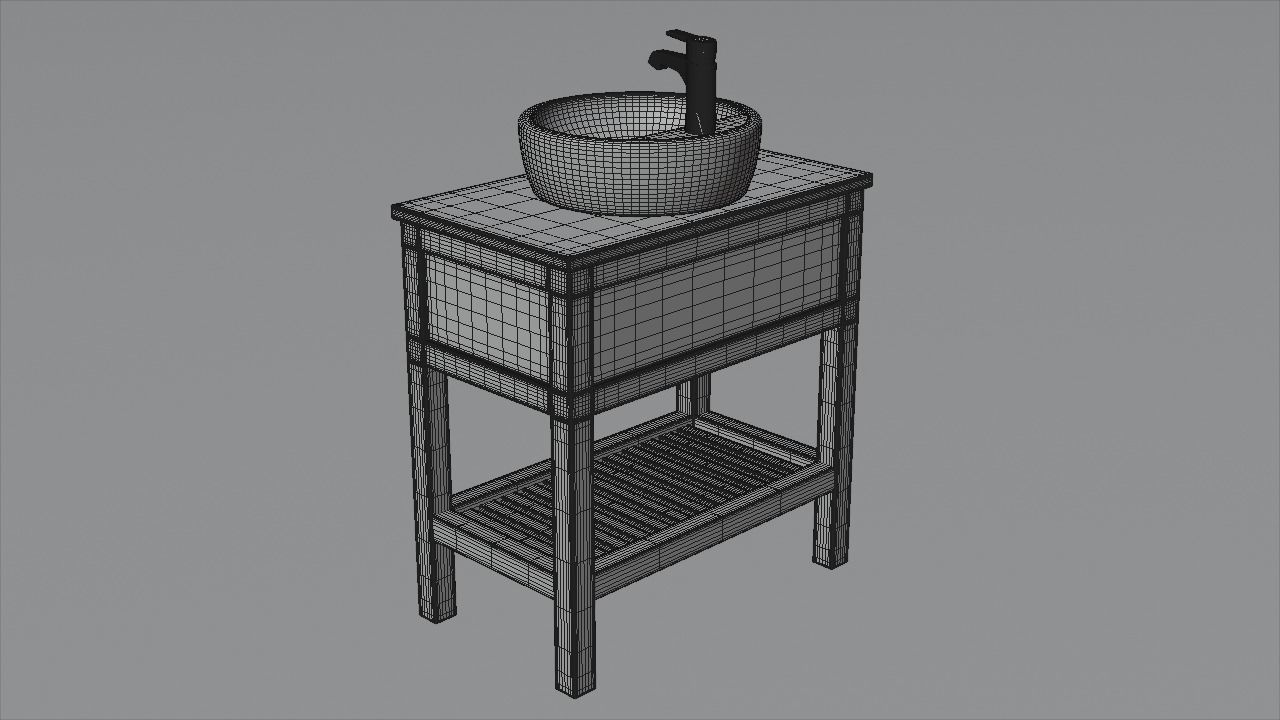 Sink cabinet 3D model_12