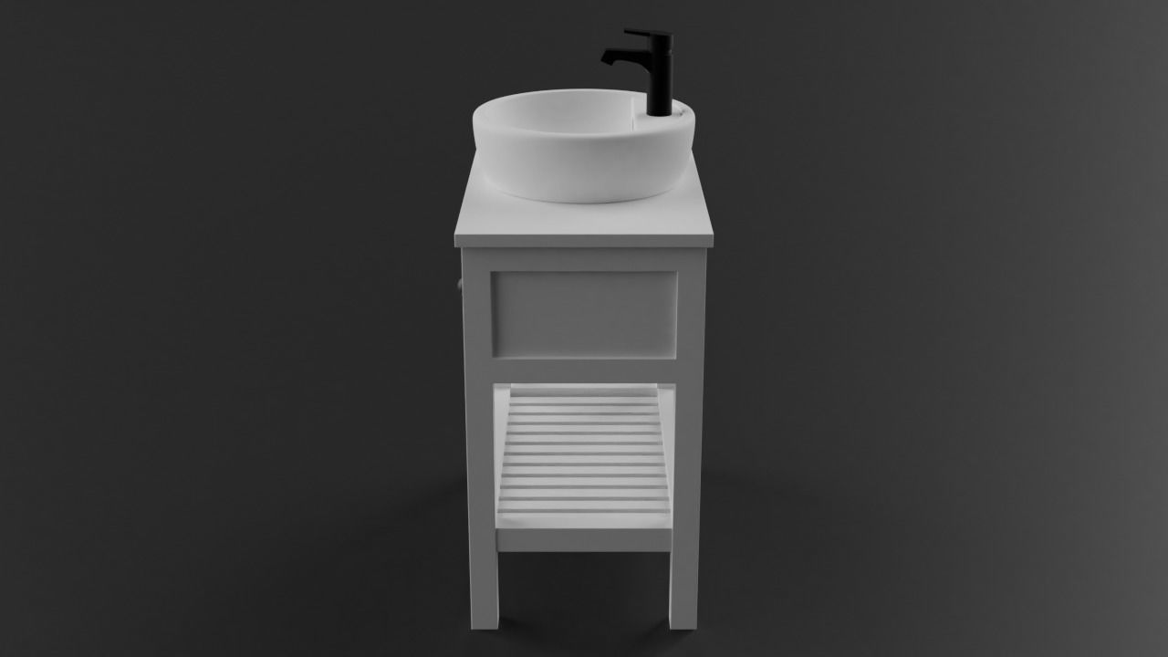 Sink cabinet 3D model_4