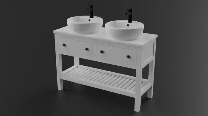 Double sink cabinet 