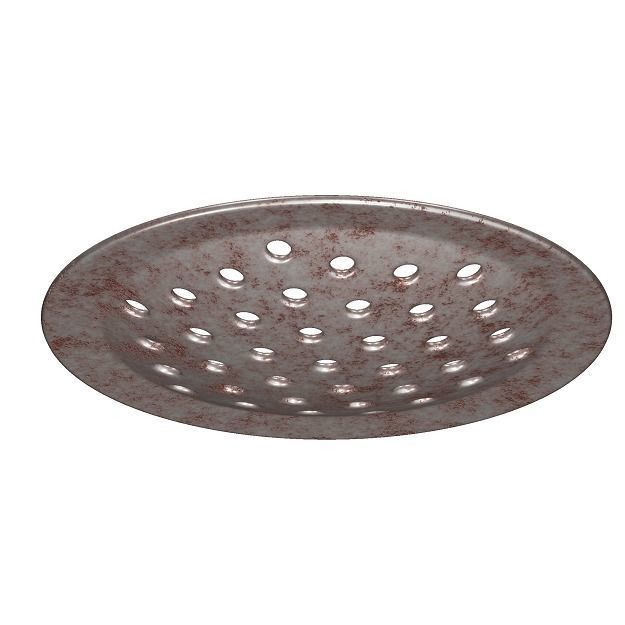 Rusty Bathroom Strainer 3D model_3