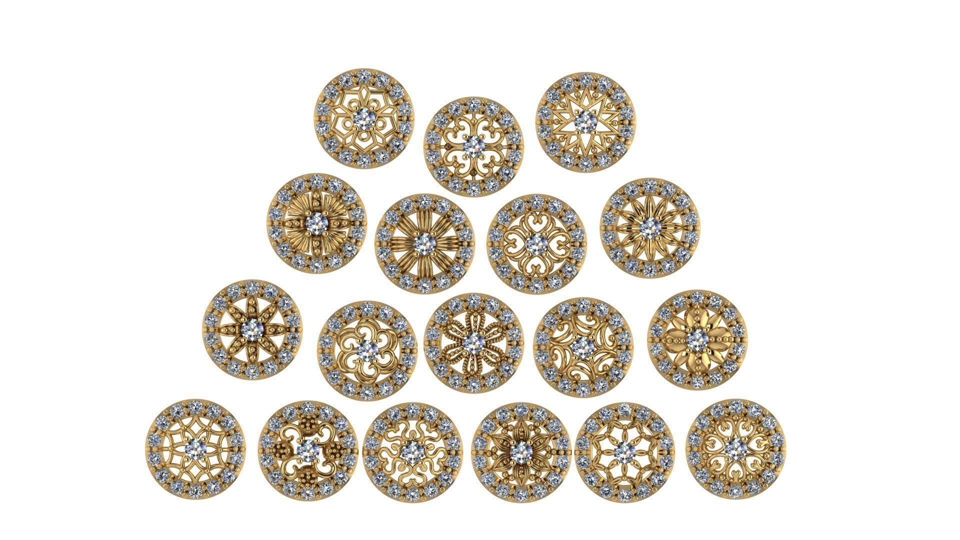 Earring 3D print model_2