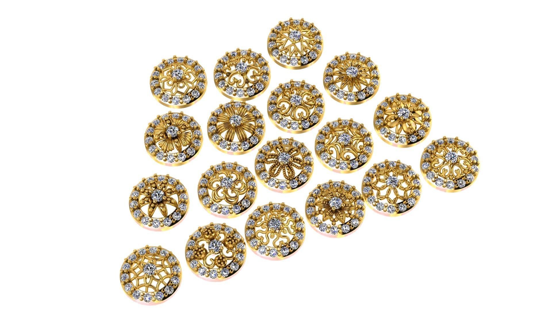 Earring 3D print model_1