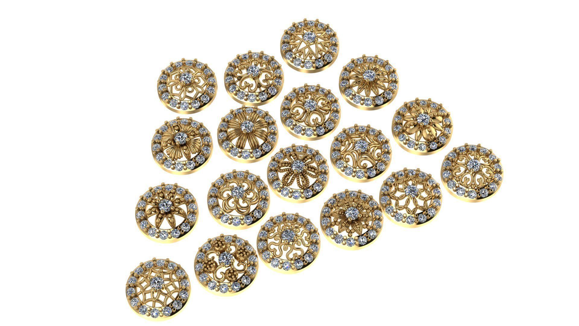 Earring 3D print model_3