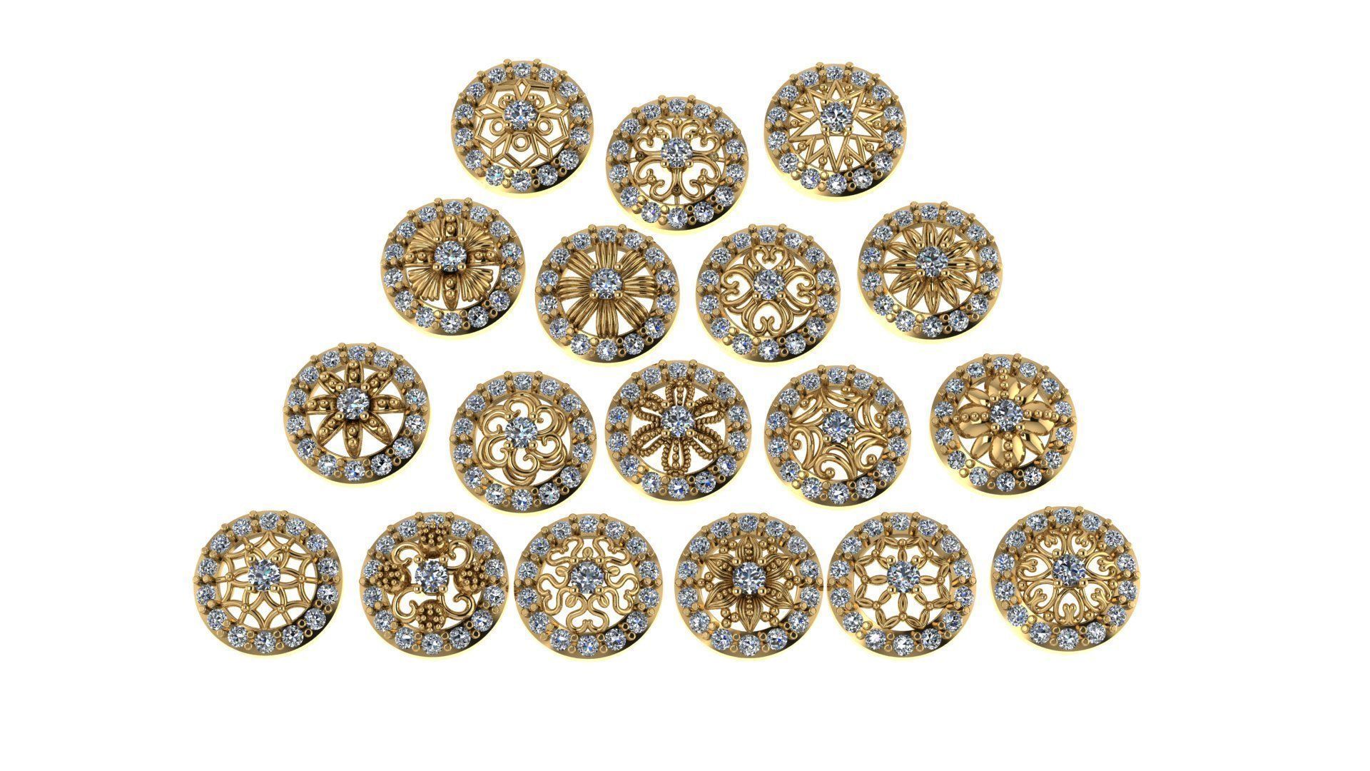 Earring 3D print model_4