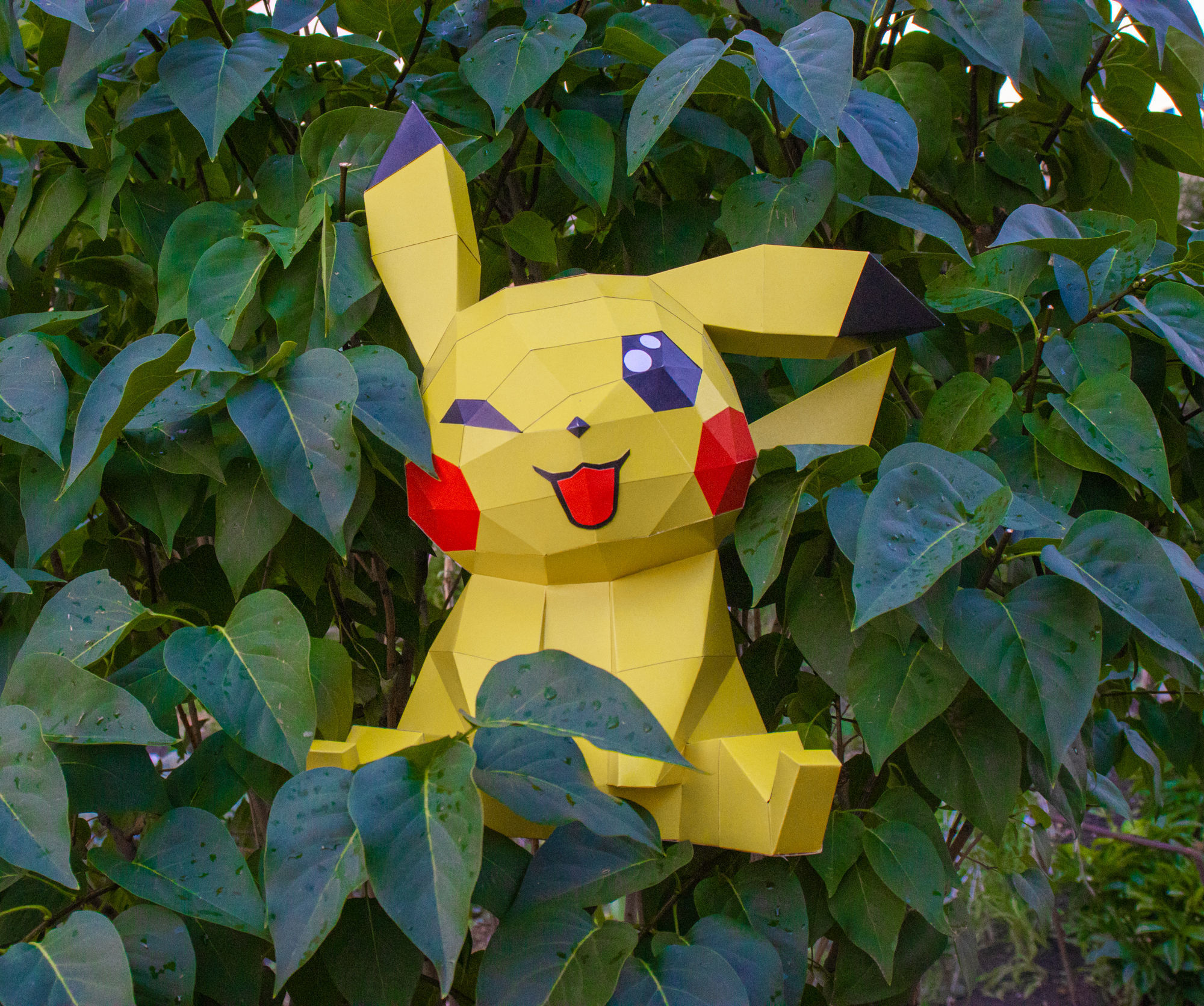 Paper Model Pikachu Pepakura PDF SVG Cricut 3D model CGTrader