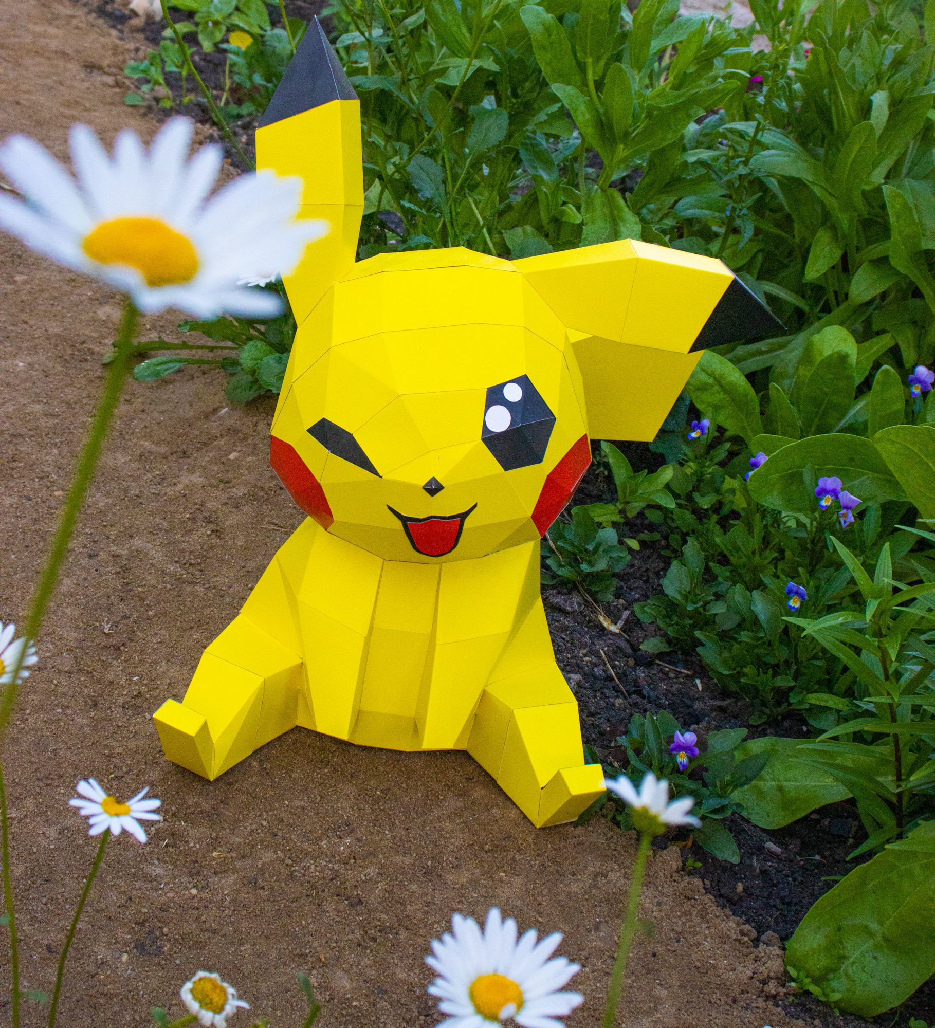 Paper Model Pikachu Pepakura PDF SVG Cricut 3D model CGTrader
