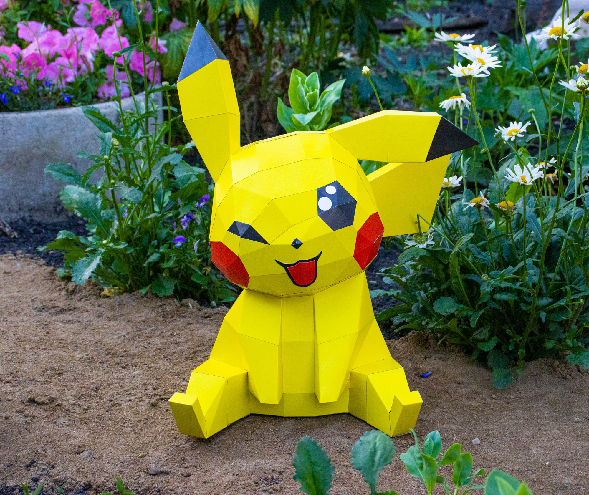 Paper Model Pikachu Pepakura PDF SVG Cricut 3D model CGTrader