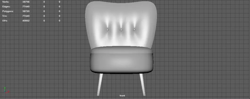Comfortable Chair  3D model_0