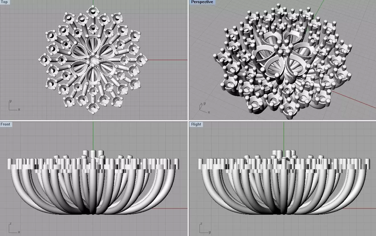 Flower Pendal 3D print model_0