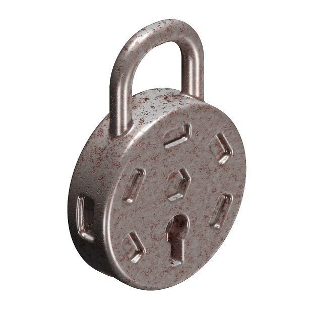 Rusty Lock 3D model_2