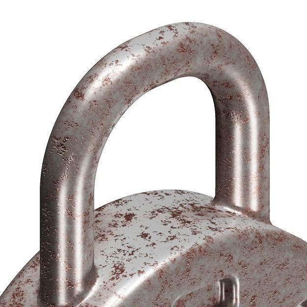 Rusty Lock 3D model_4