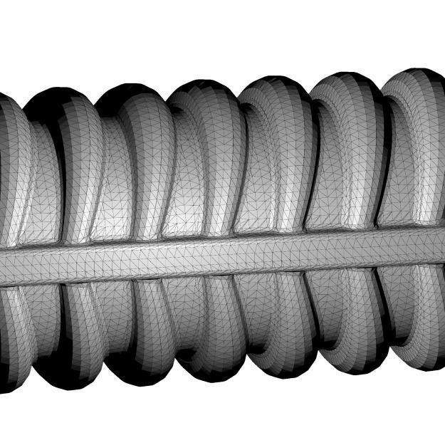 Rusty TMT Steel Bar 3D model_5