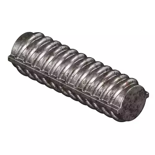 Rusty TMT Steel Bar 3D model