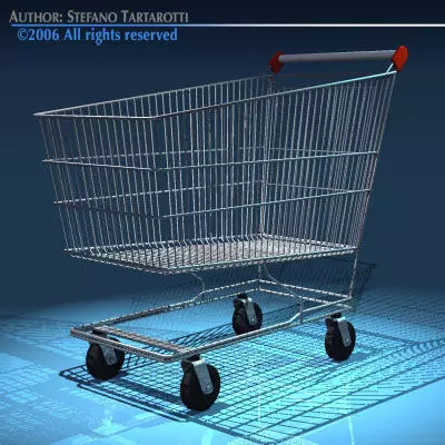 Shopping cart 3D model